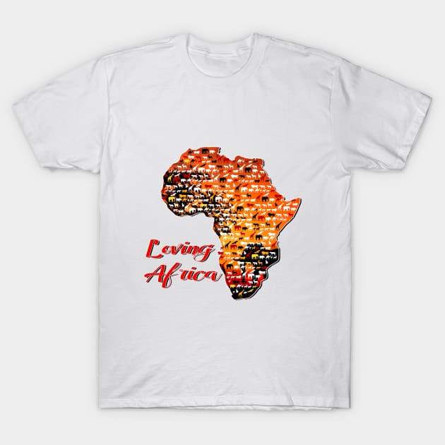 loving africa T-Shirt by KHMISSA ART